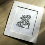 Dr Theobald the Rat Plague Doctor - Linoprint
