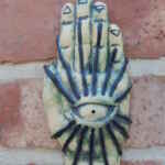 All Seeing Hand Ceramic Wall Art Joss Stick Holder