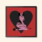 Tattooed Pin Up Square Print