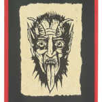 Hand printed one off Krampus card