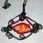 Gothic fire dragon Eye necklace