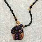 Purple gold skull pendant skull, skull jewellery
