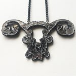 Filigree Fallopes - silver and matt black