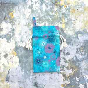Blue Reef Fabric Drawstring Tarot Card Bag