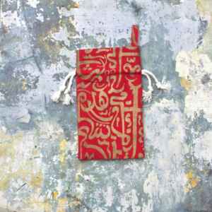 Gold Red Drawstring Tarot Card Bag