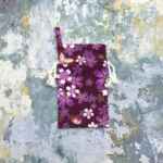 Purple Butterfly Fabric Drawstring Tarot Card Bag