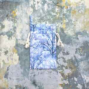 White Woodland Fabric Drawstring Tarot Card Ba