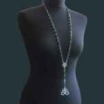 Moss agate rosary with Leviathan cross and pentagram station