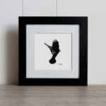 Flying jackdaw original crow drawing