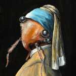 Bedbug with Pearl Earring, A3 poster