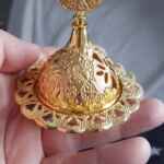 Gold cone incense burner