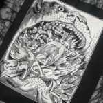 Hell Mouth Back Patch - black metal back patch, goth back patch, death metal, devil, satan, biker, jacket, black magic patch, medieval art