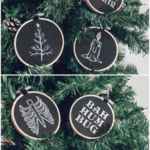 Entire 2021 Baubles Set of 8 - Christmas Baubles, Gothic, Spooky, Gift, Witchy, Dark, Black Xmas, Season's Creeping, Gothmas, Embroidery