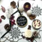 Merry Gothmas - Christmas Baubles, Gothic, Spooky, Gift, Witchy, Dark, Alternative, Black Xmas, Season's Creeping,  Horror, Embroidery