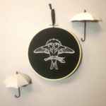 Two Headed Bird Embroidery Hoop