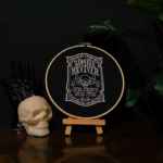 Zombie Reviver Apothecary Embroidery Hoop