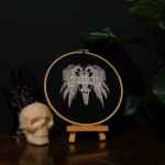 Lace Crow Empress Embroidery Hoop