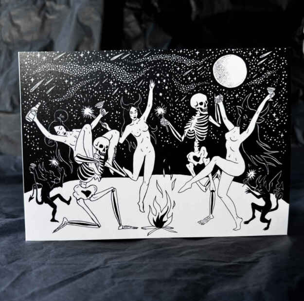 Danse Macabre Greeting Card
