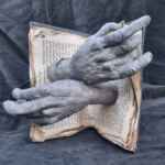 I am thy Creature - book art sculpture