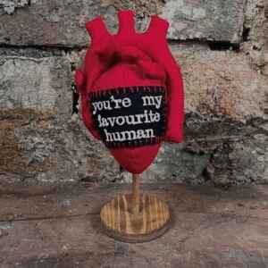 3d Fabric Anatomical Human Heart - you're my favourite human