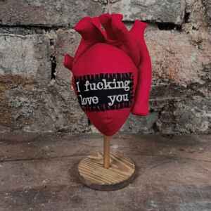 3d Fabric Anatomical Human Heart - I fucking love you