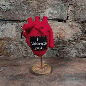 3d Fabric Anatomical Human Heart - I tolerate you