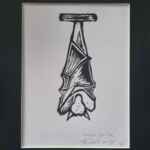 Vampire Bat Lino Print