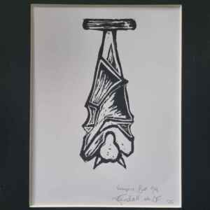 Vampire Bat Lino Print
