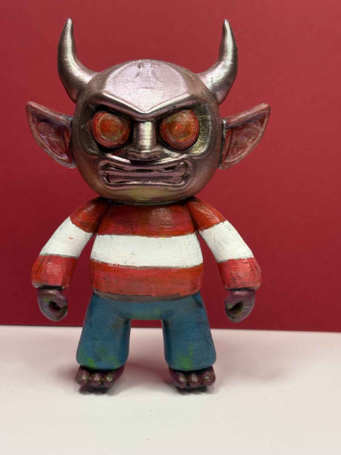 Striped pjs creature head