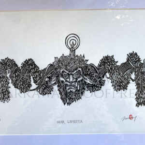 Herr Lametta - Mr Tinsel - Krampus Limited Edition Lino Print