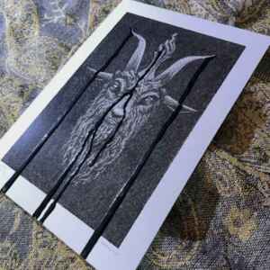 No.54 “Baphomet” Hand Embellished Print A5 Size