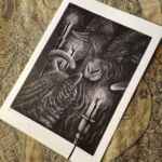 No.75 “Conferring With Demons” Hand Embellished Print A4 Size