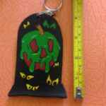 Handpainted Poison Apple Leather Keyring/ Bag Charm