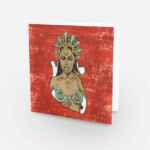 Akasha square greetings card