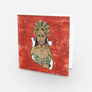 Akasha square greetings card
