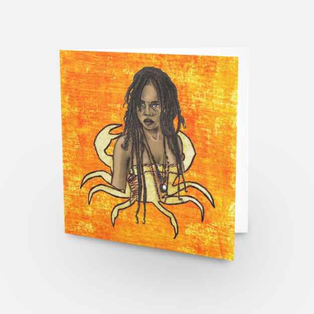 Tia Dalma square greetings card