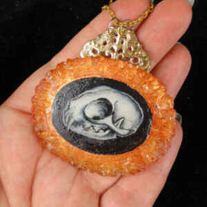 Lynx skull necklace